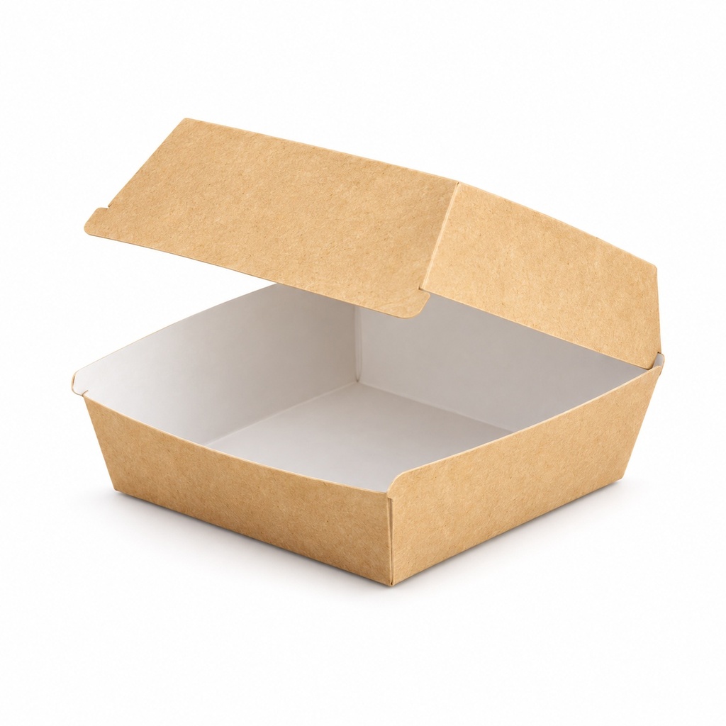 [00-2531] Boîte a hamburger - Boîte 4 hamburger KRAFT - 115*115x8