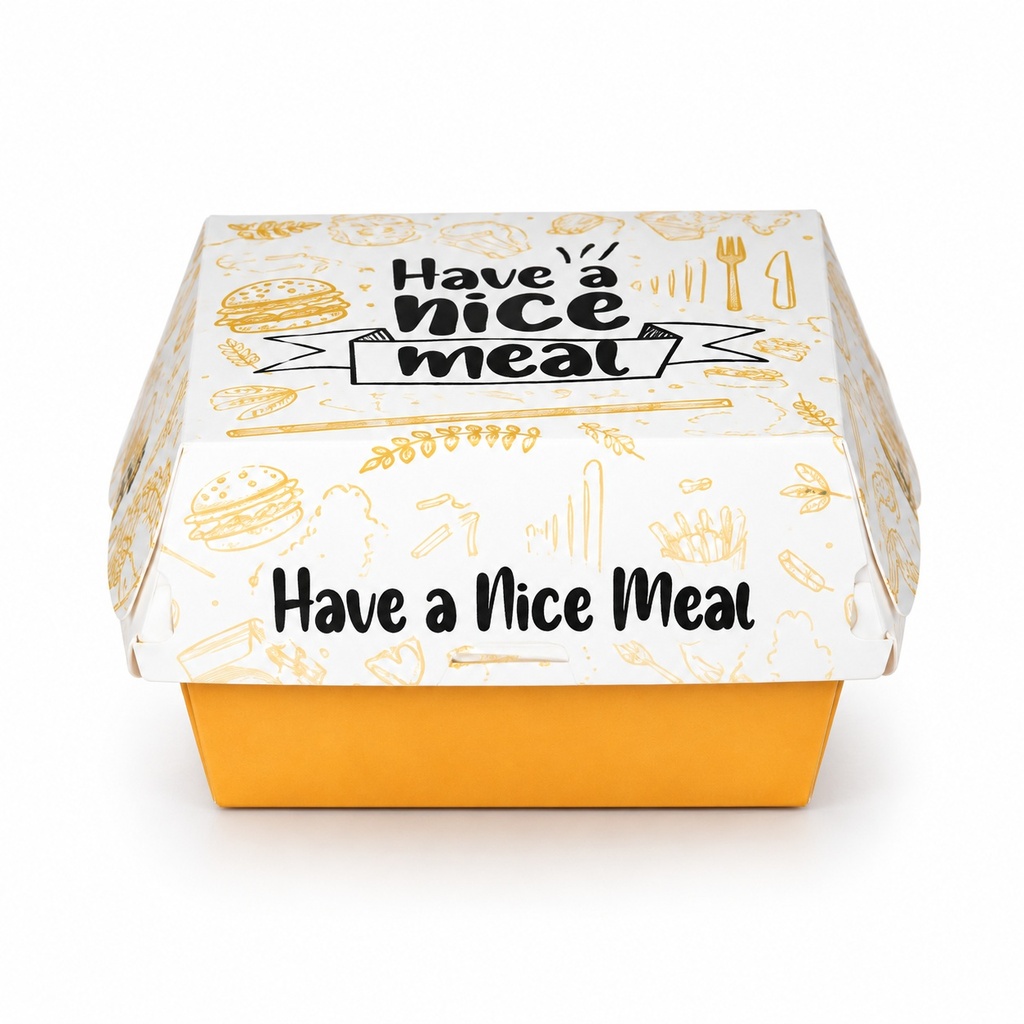 [00-2533] Boîte a hamburger - Boîte 4 hamburger KRAFT DESIGN
