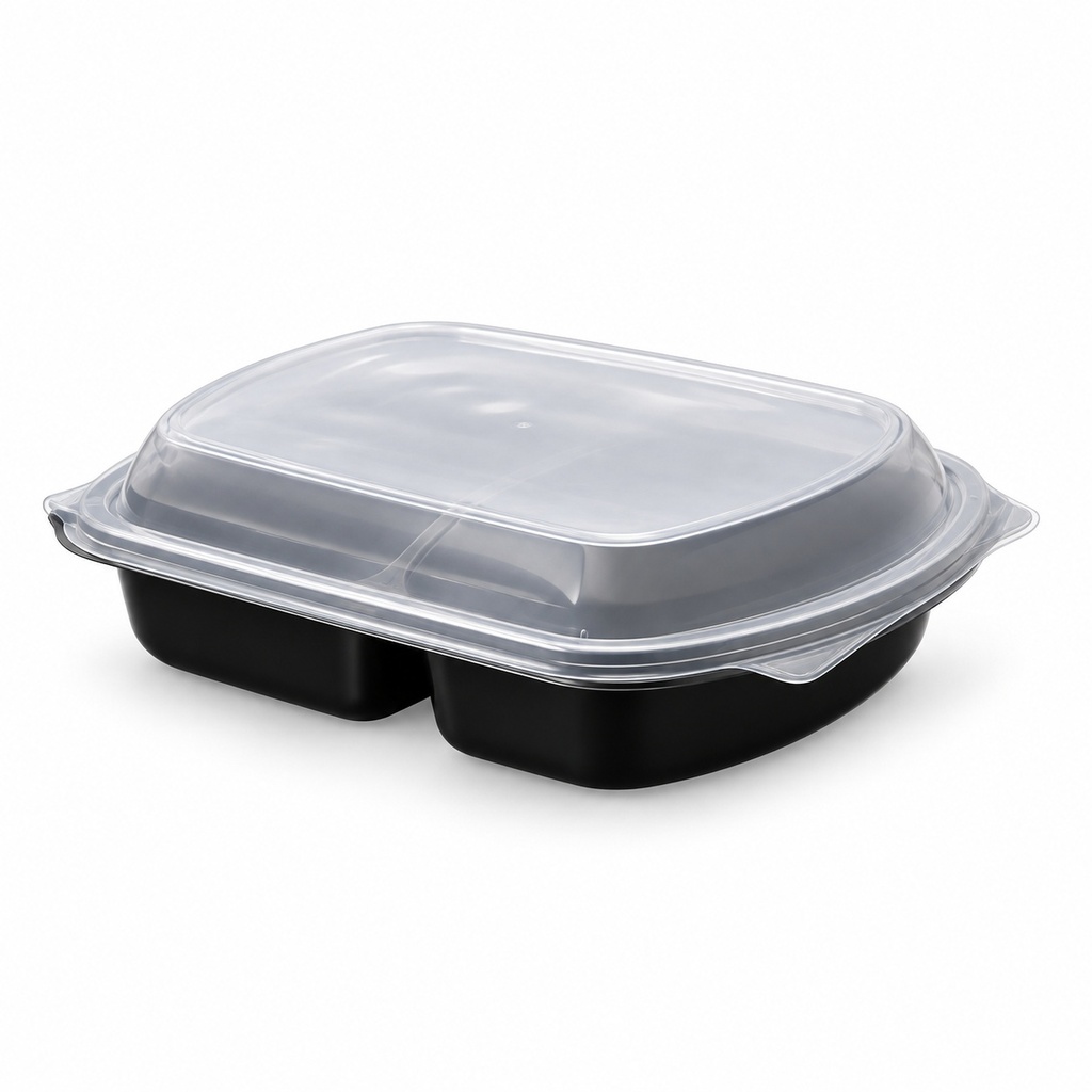 Microbox Meal - 2 compartiments+couvercle set - combiné