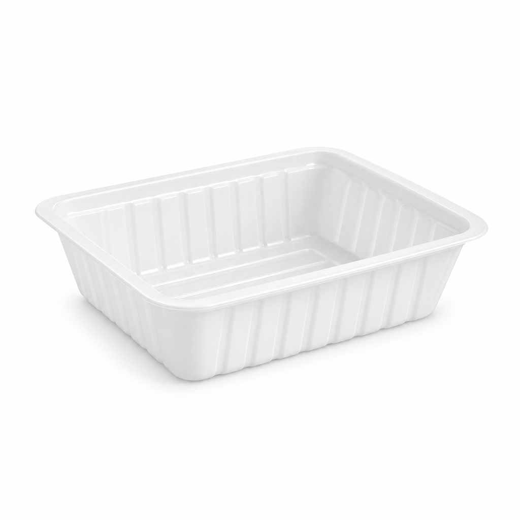 [00-2557] PS Barquette A9 Blanc - Barquette a frites 350ml