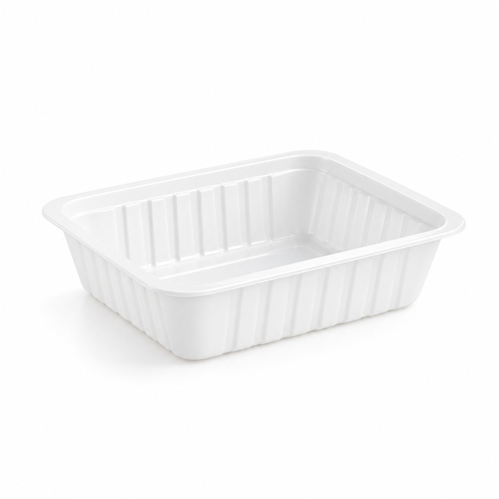 [00-2558] PS Barquette A13 Blanc - Barquette a frites 450m!