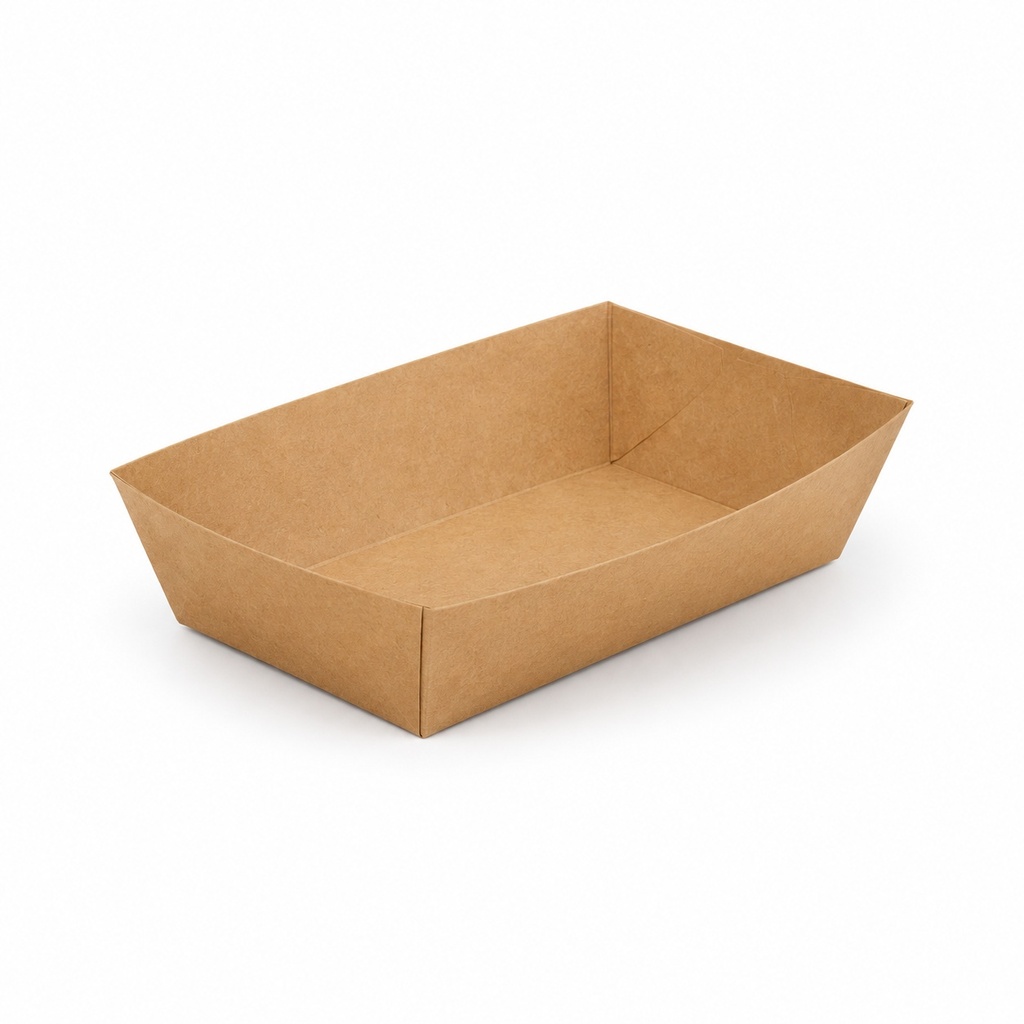[00-2568] KRAFT Barquette AS - Barquette a frites Kraft Brun complet