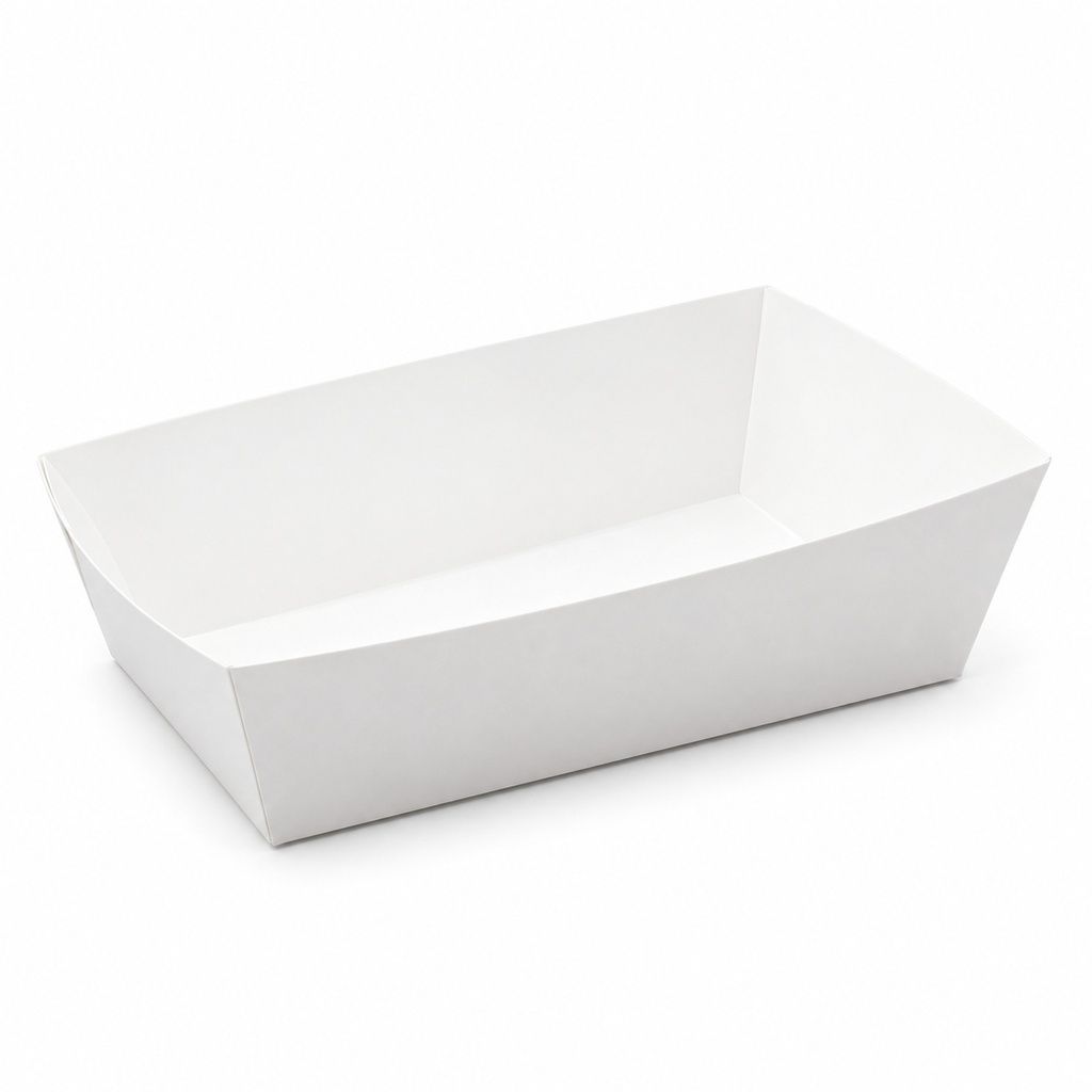 [00-2579] Barquette a frites Blanc - Barquette a frites Grand blanc