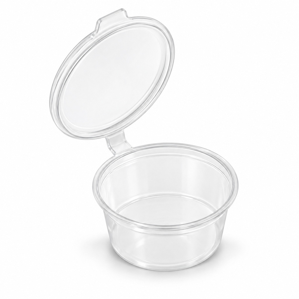 [00-2591] Pot a sauce avec couvercle - couvercle charniére 3 oz