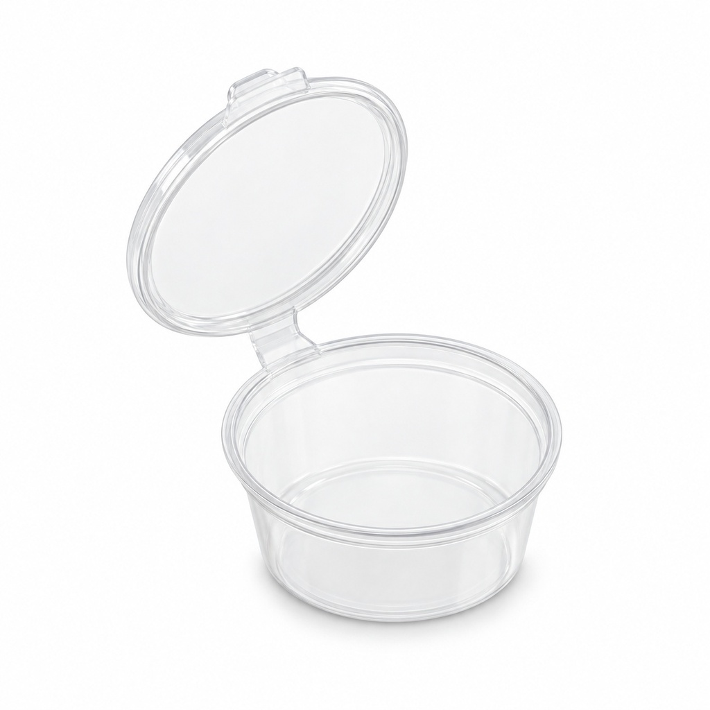[00-2592] Pot a sauce avec couvercle - couvercle charniére 4 oz