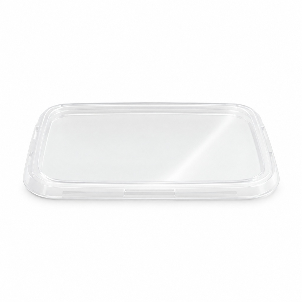 [00-2619] Couvercle Saladboxx rectangulaire - Couvercle transparent 125cc/150cc/ - 200ce/250ce/300cc/500ce