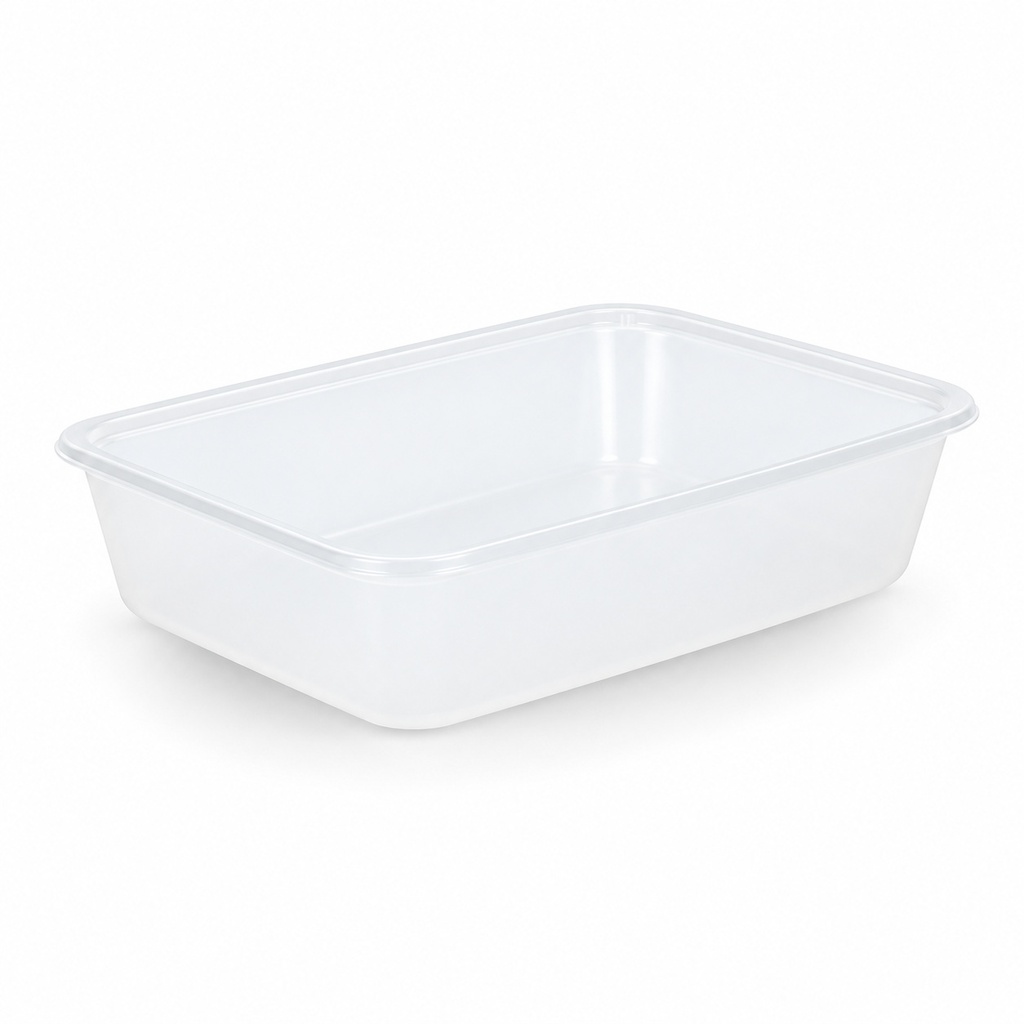 [00-2707] Barquette micro-ondes - 750 cc transparent compatible micro- - ondes container set combiné