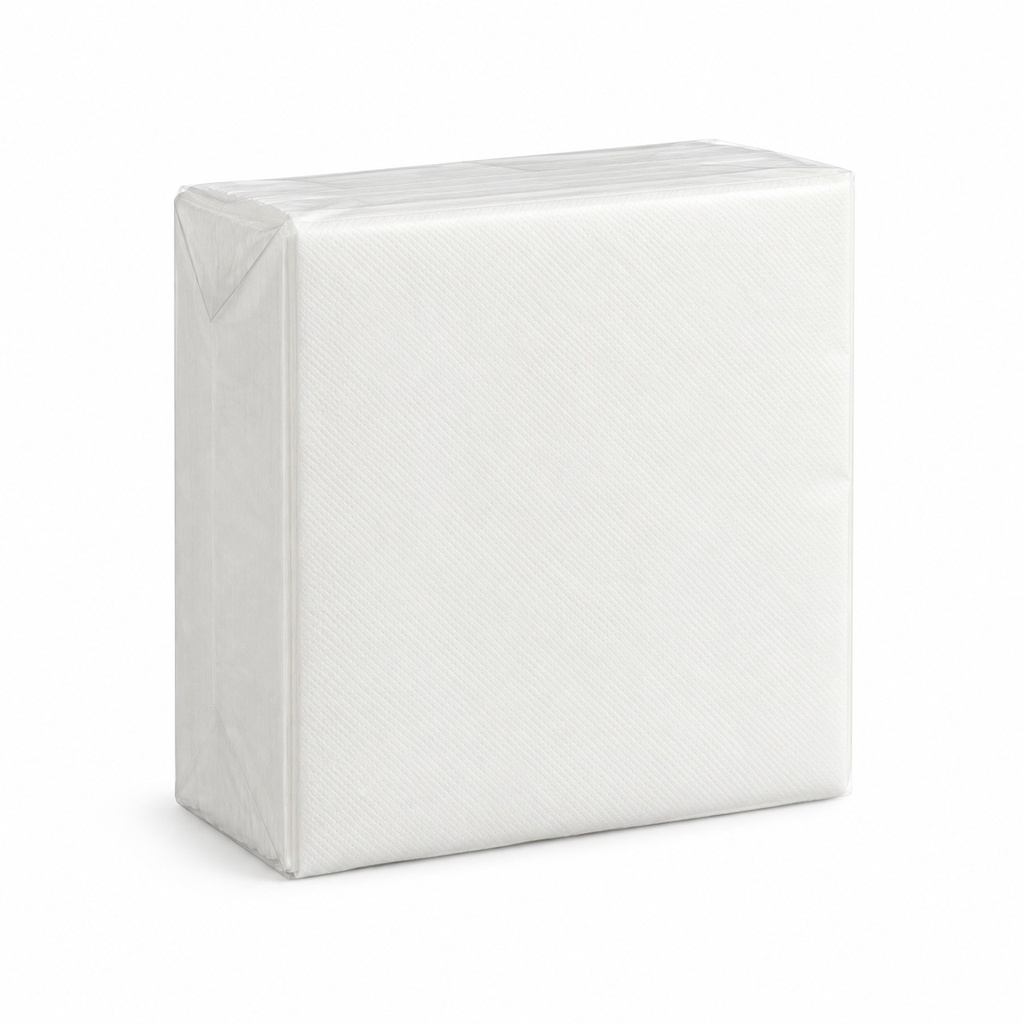[00-2776] Serviettes de table - Lux serviettes 33x33 2 plis blanc 1/4