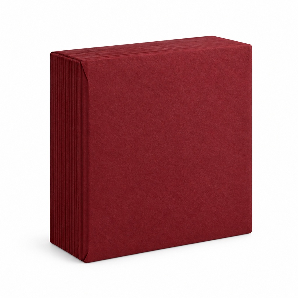 [00-2778] Serviettes de table - Lux serviettes 33x33 2 plis bordaux - 1/4