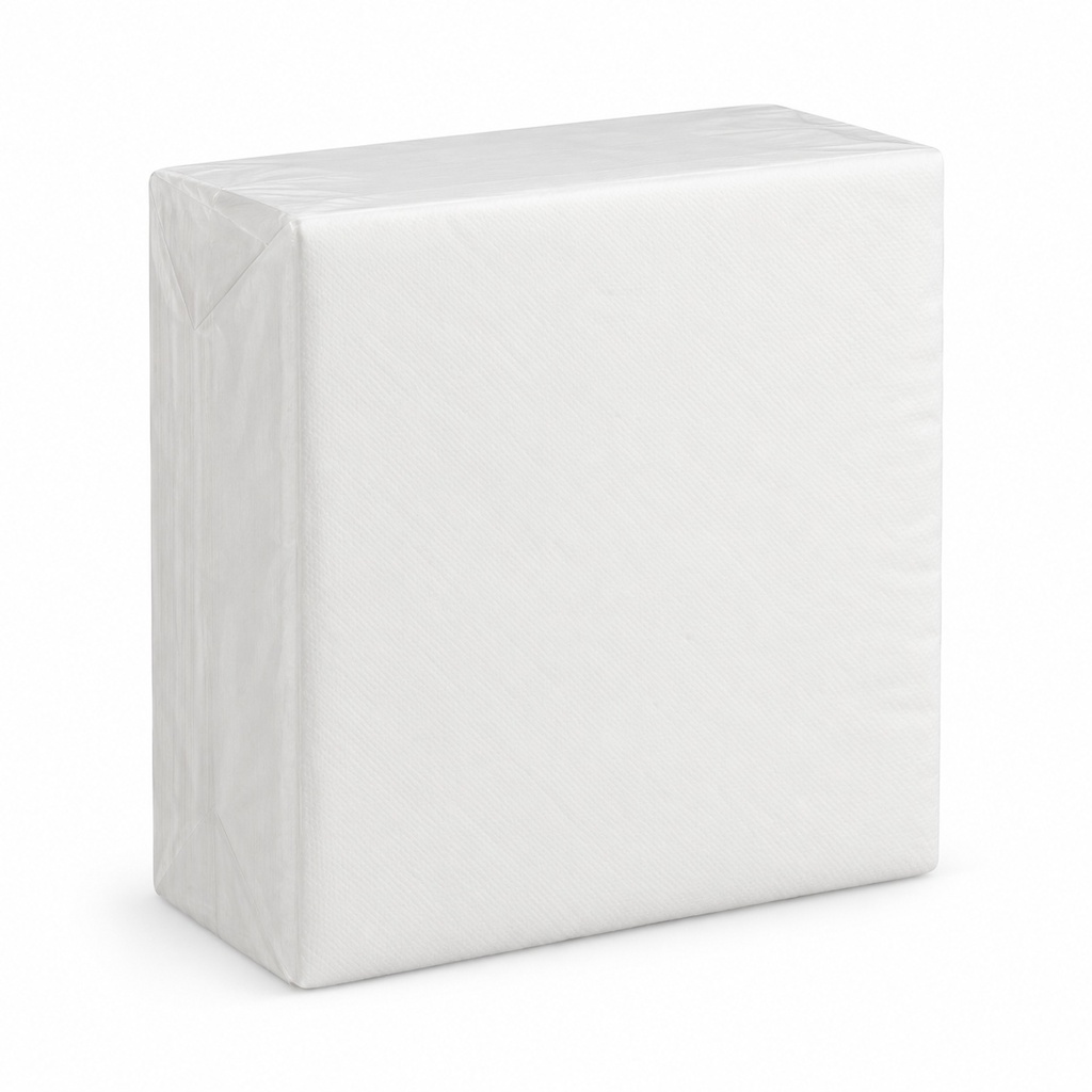 [00-2781] Serviettes de table - Lux serviettes 40«40 2 plis blanc 1./4