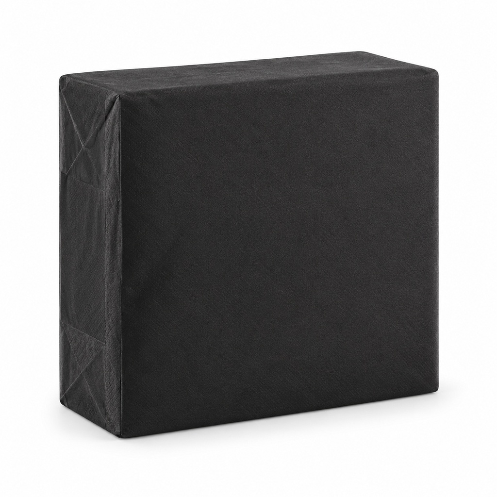 [00-2782] Serviettes de table - Lux serviettes 40*40 2 plis noir 1./4