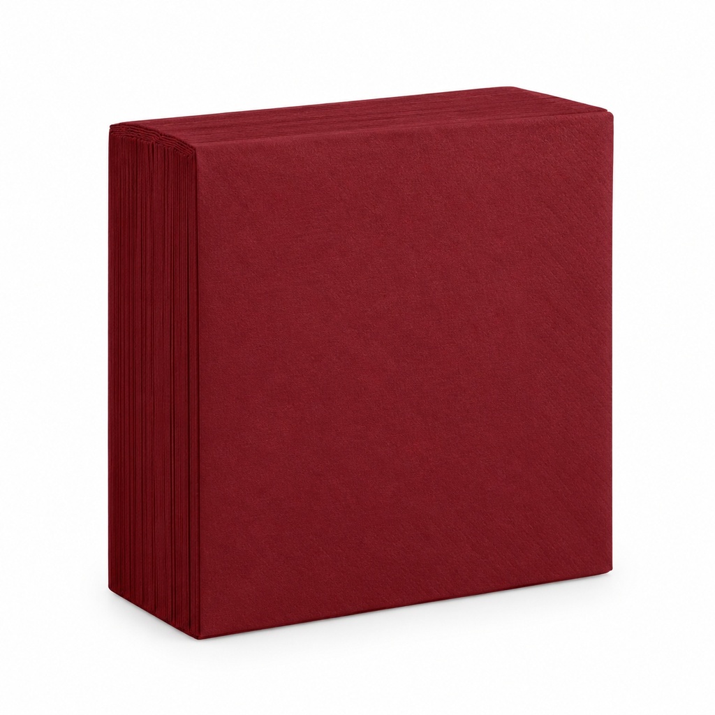 [00-2783] Serviettes de table - Lux serviettes 40x40 2 plis bordaux - 1/4