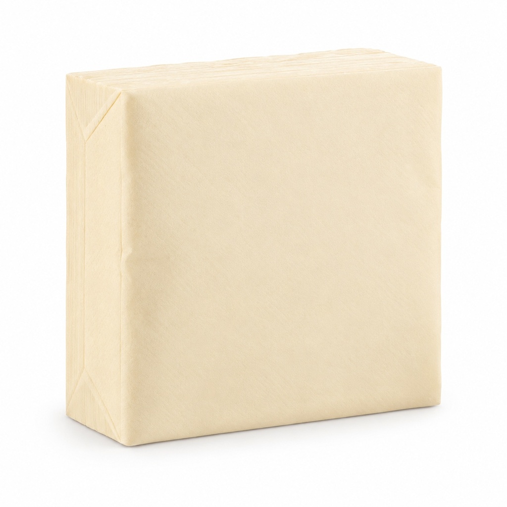 [00-2784] Serviettes de table - Lux serviettes 4040 2 plis creme - 1/4