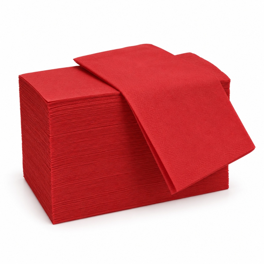 [00-2790] Serviettes de table - Lux serviettes 33x33 2 plis Rood 1./8