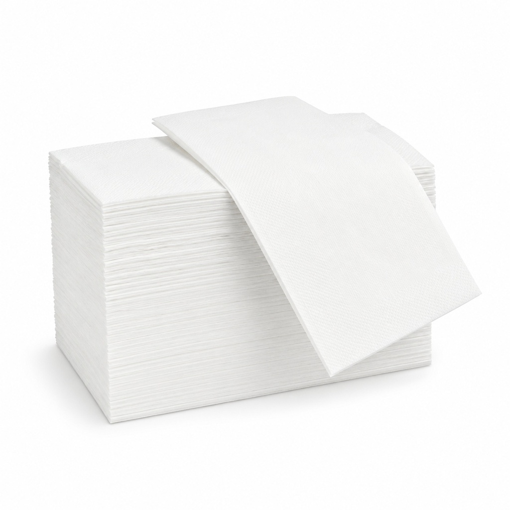 [00-2791] Serviettes de table - Lux serviettes 40x40 2 plis blanc 1./8