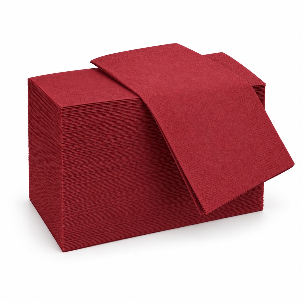 [00-2793] Serviettes de table - Lux serviettes 4040 2 plis Bordaux - 1/8