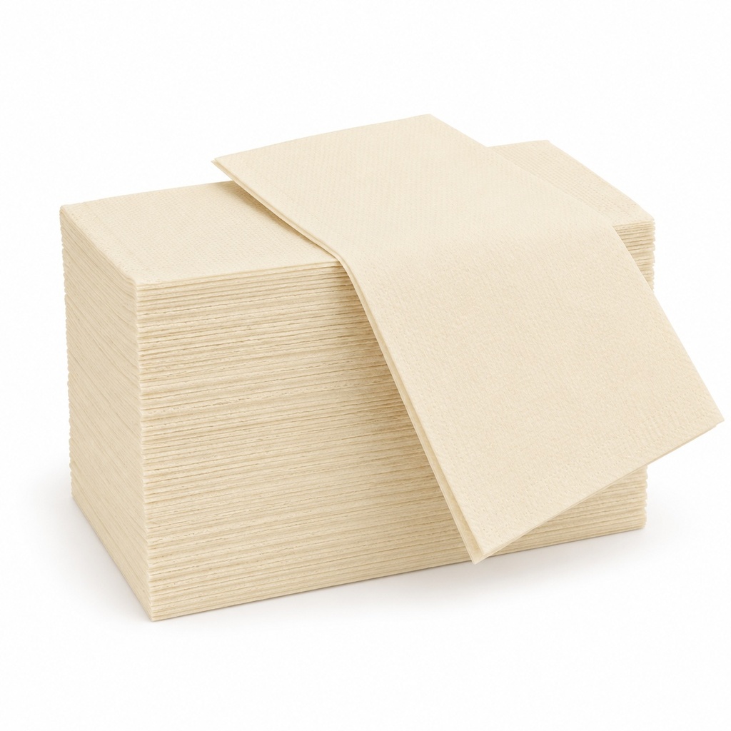 [00-2794] Serviettes de table - Lux serviettes 40x40 2 plis creme - 1/8
