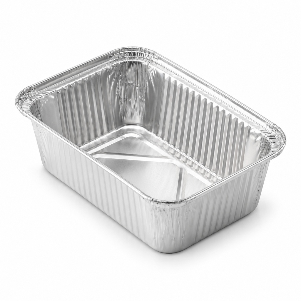 [00-2818] Barquette aluminium relevé - 580cc +-L-env. x x - mm rebord relevé
