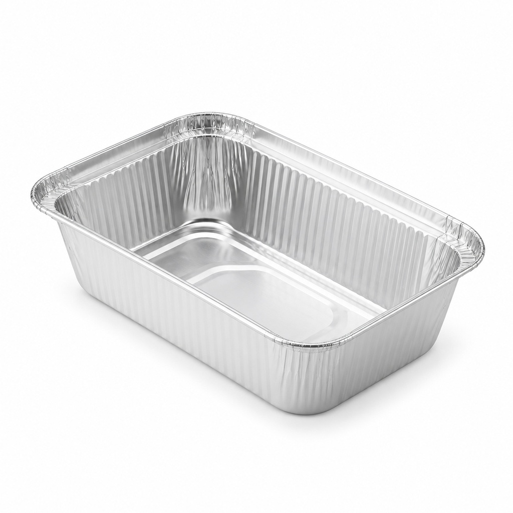 [00-2822] Barquette aluminium relevé - 850 cc +L- env. x - mm rebord relevé