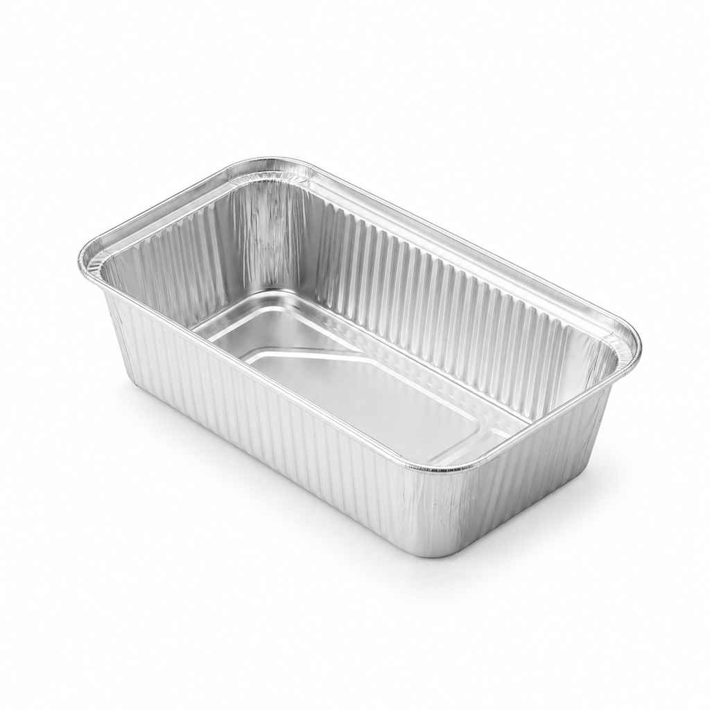 [00-2820] Barquette aluminium relevé - 670cc +~L-env. x - mm rebord relevé