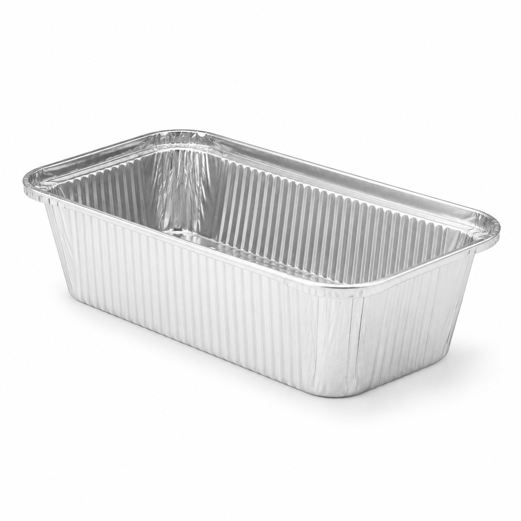 [00-2830] Barquette aluminium relevé - 1000 cc -"LONG"L--+__x__s - mm rebord relevé