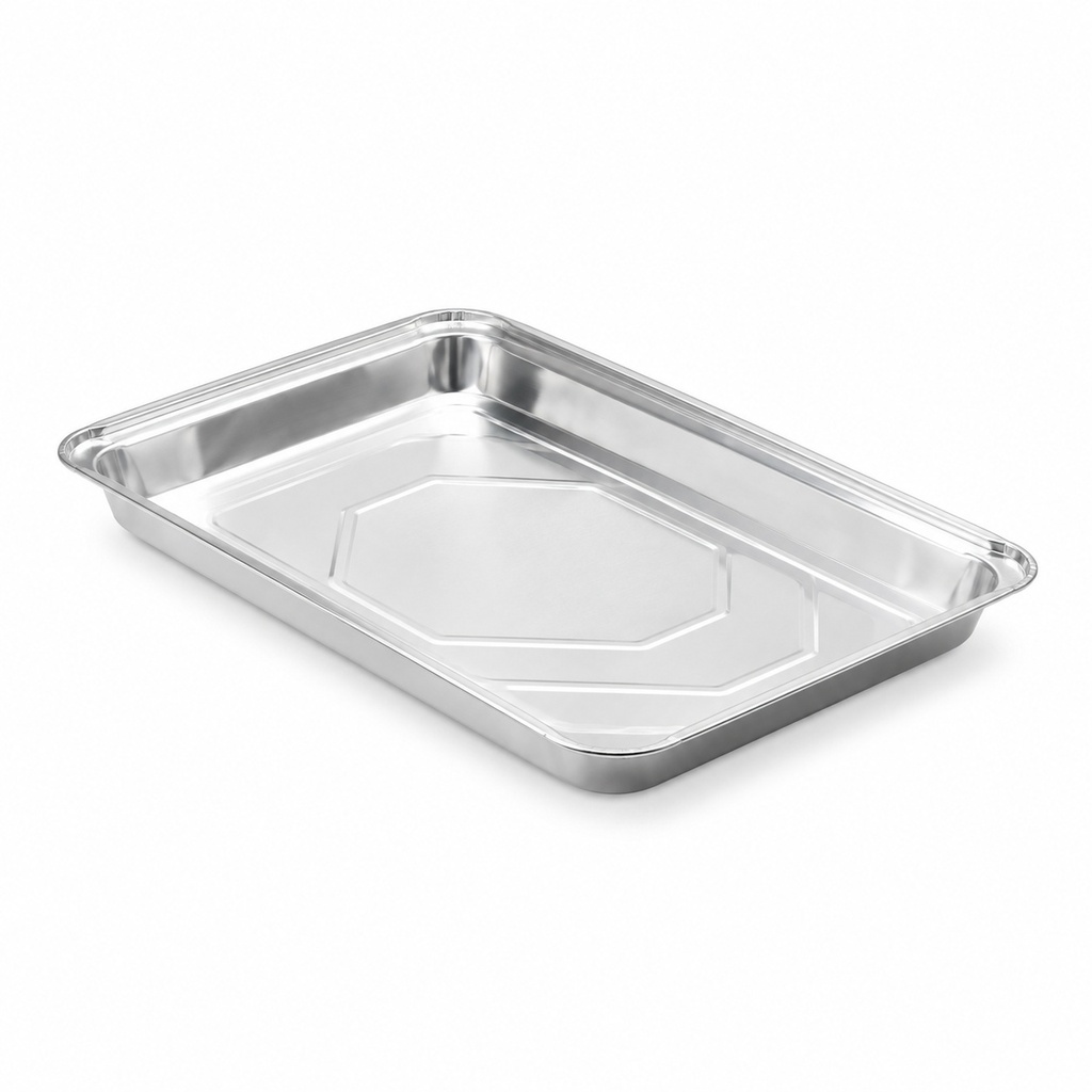 [00-2854] Aluminium plateau rectangulaire - rectangulaire - env. 34x23x3,5cm.