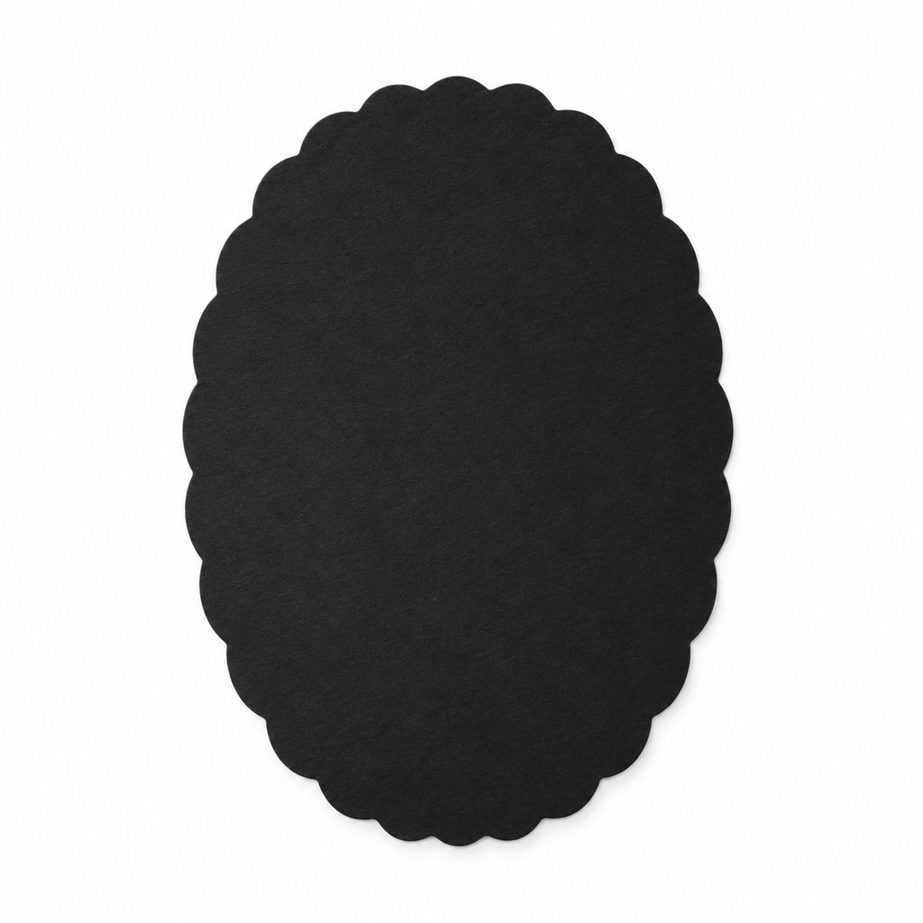 [00-2966] Papier boucherie - intercalaire viande (meatsaver) noir - 20x30 cm Ovale