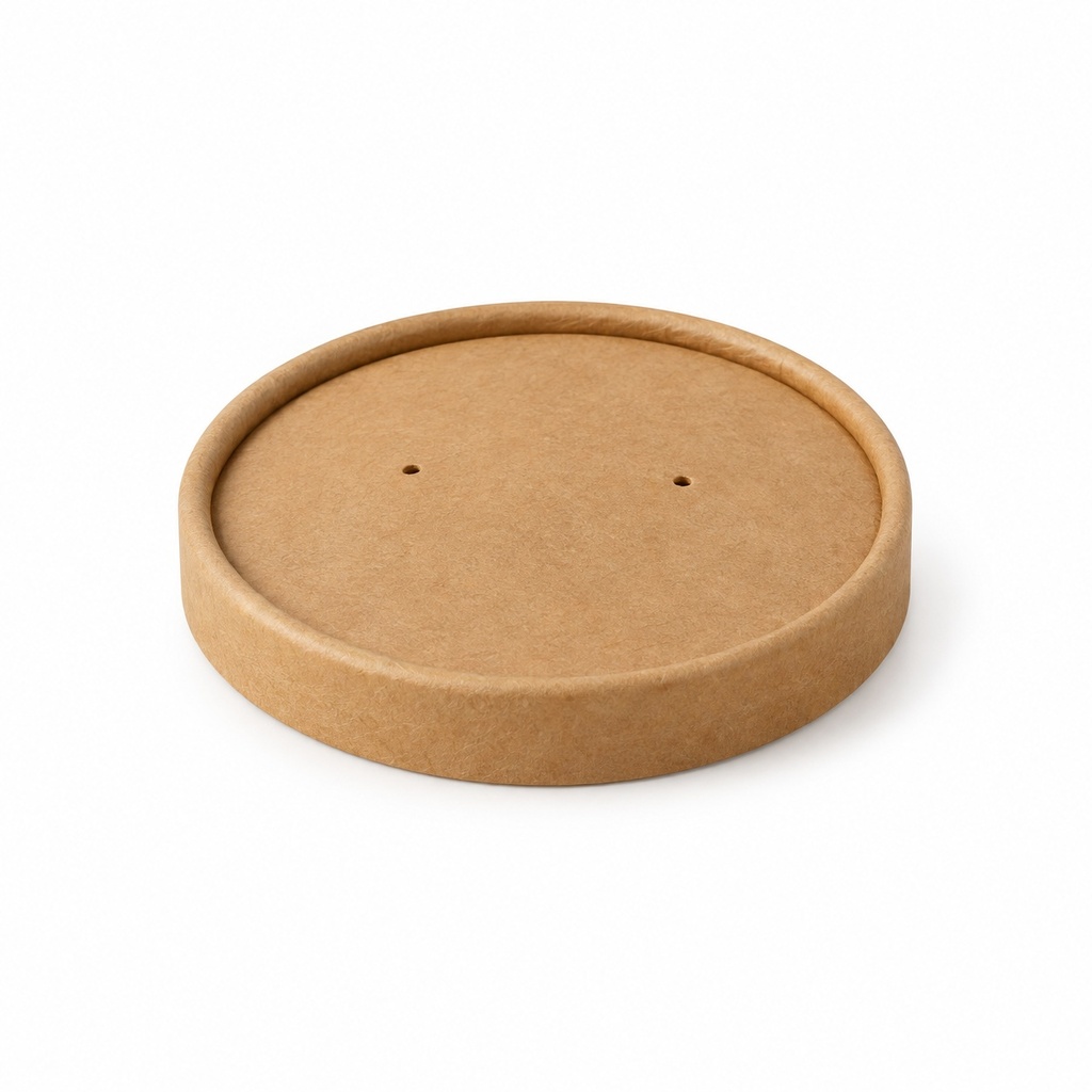 [00-2984] Couvercle Bols a soupe Kraft - Couvercle Kraft micro-ondable - 360ml/120z