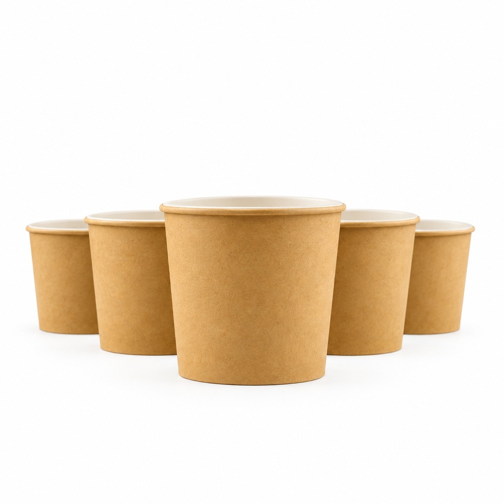 [00-2991] Bols a soupe Kraft/PE - 360mi/12o0z Kraft avec revétement - PE 115mm