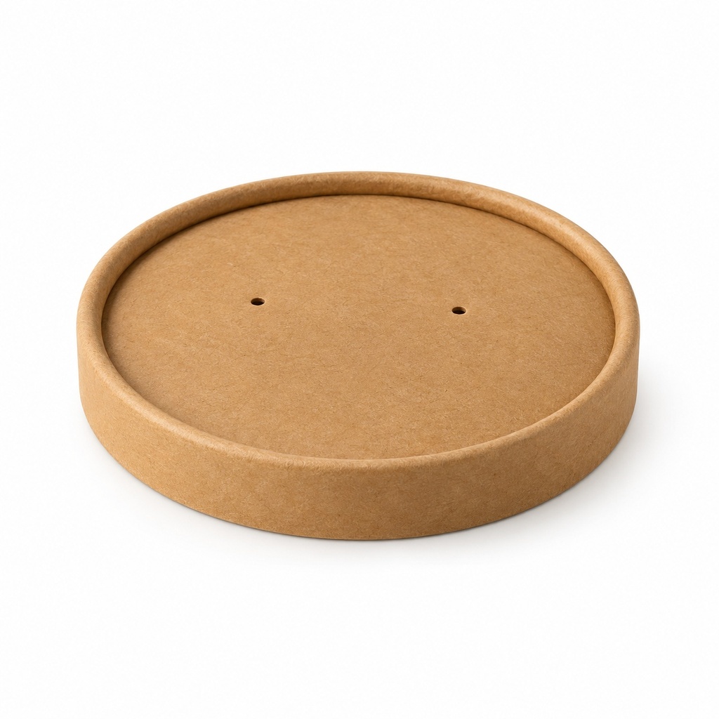 [00-2995] Couvercle Kraft/PE - PE/Kraft ©115 mm Couvercle