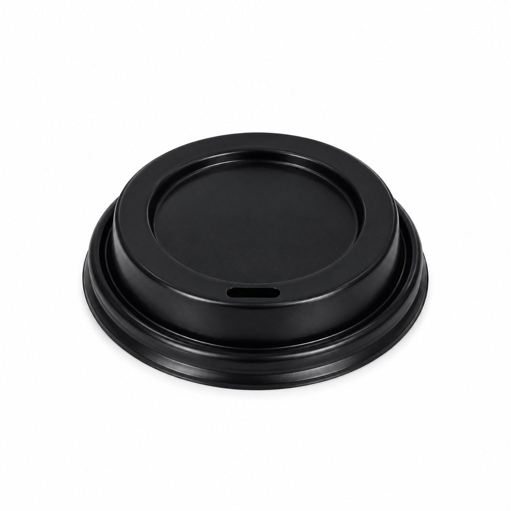 [00-3037] Couvercle Gobelet PS - Couvercle noir pour 7.50z