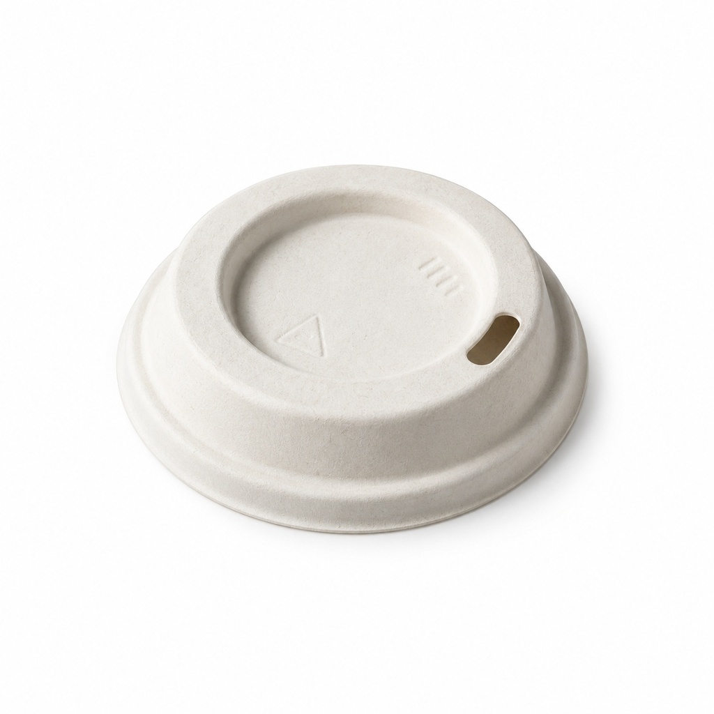 [00-3044] Couvercle Gobelet kraft - Couvercle blanc cassee pour 12 oz