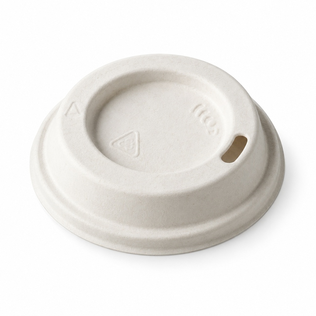 [00-3047] Couvercle Gobelet kraft - Couvercle blanc cassee pour 16 oz