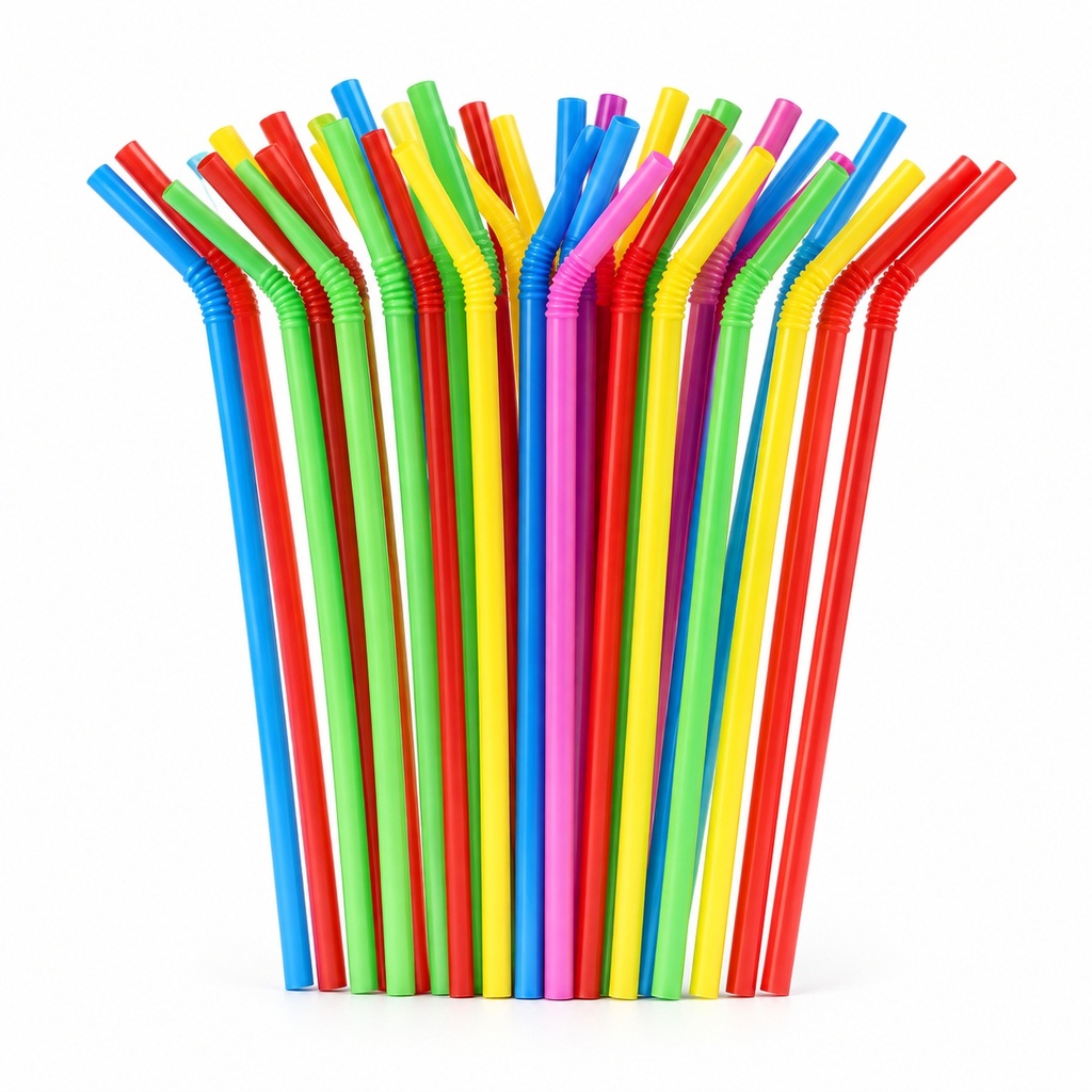[00-3063] Pailles - Réutilisables en PP multicolores - 5/230 mm