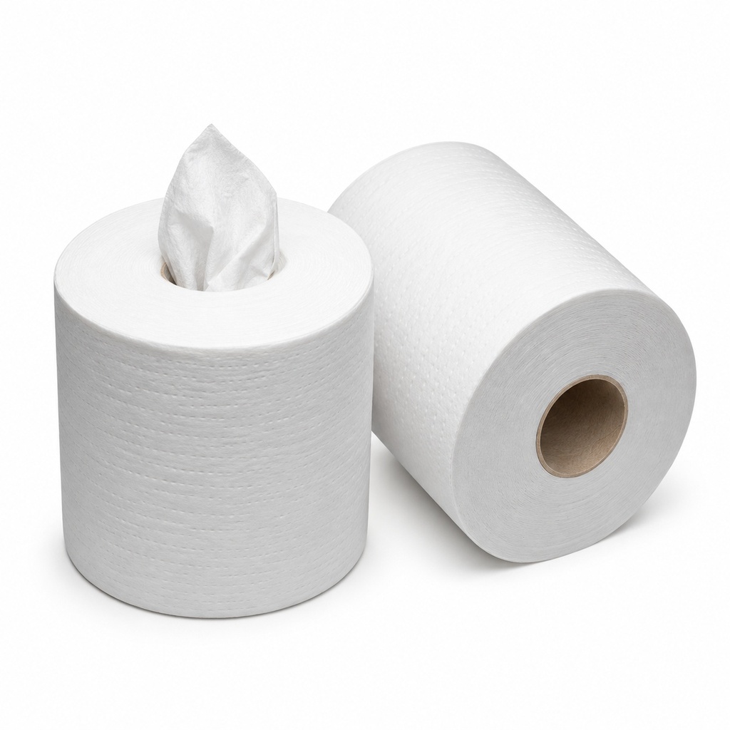 Rouleaux papier - Tork - Bobine d'essuyage blanche - - basique - 1 pli