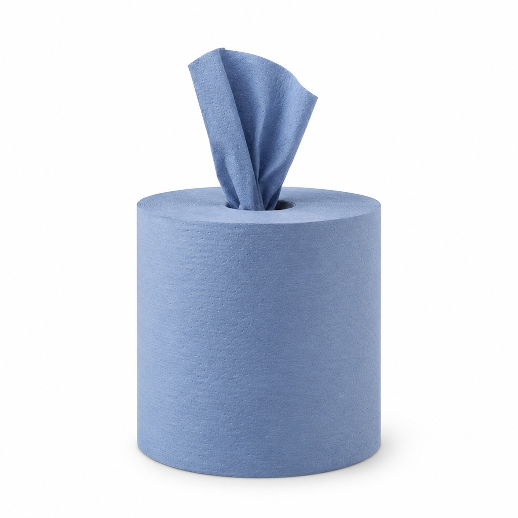 Rouleaux papier - Tork - Bobine d'essuyage bleue- - basique - 1 pli