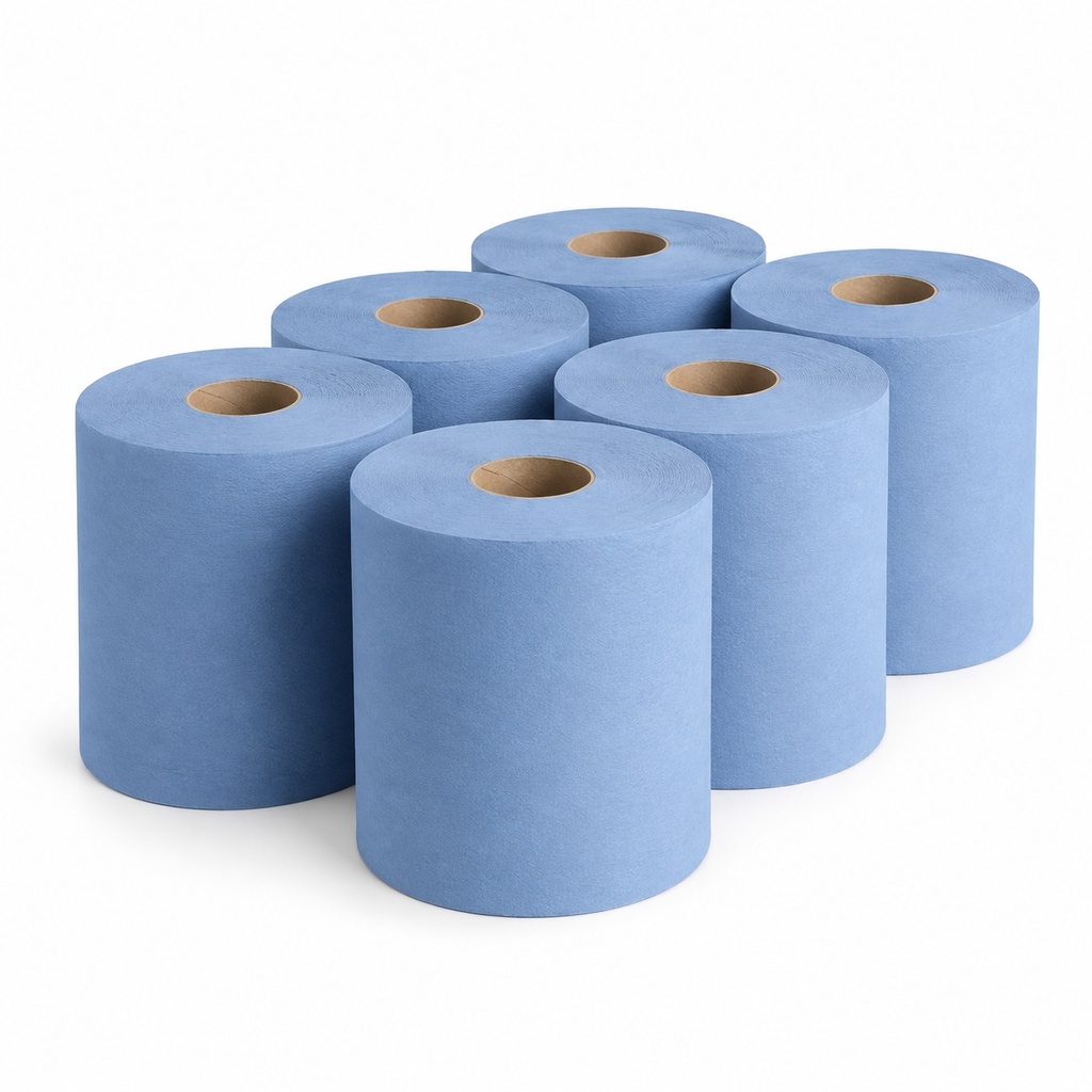 Rouleaux papier - Tork -Bobine d'essuyage bleue- _- - résistante - 2 plis