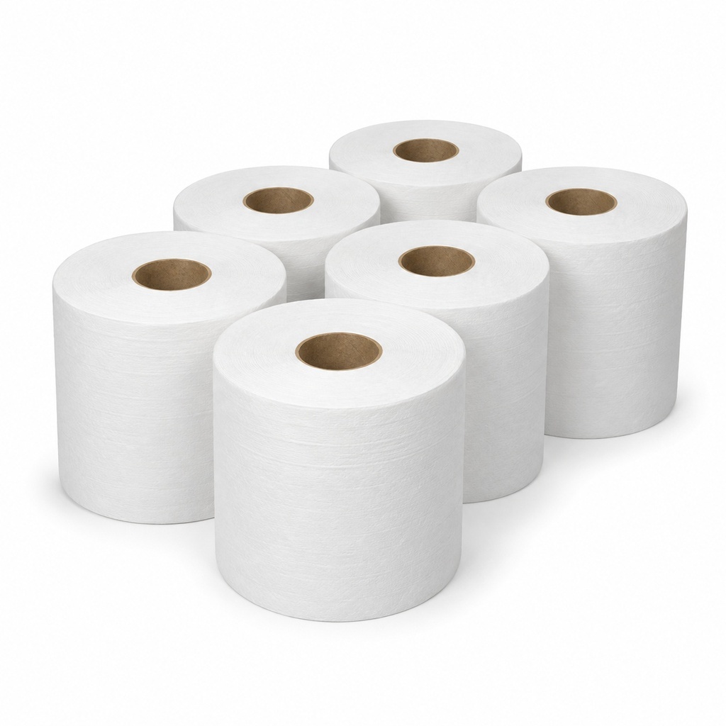 [00-3108] Rouleaux papier - Bobine d'essuyage blanche - - basique - 1 pli