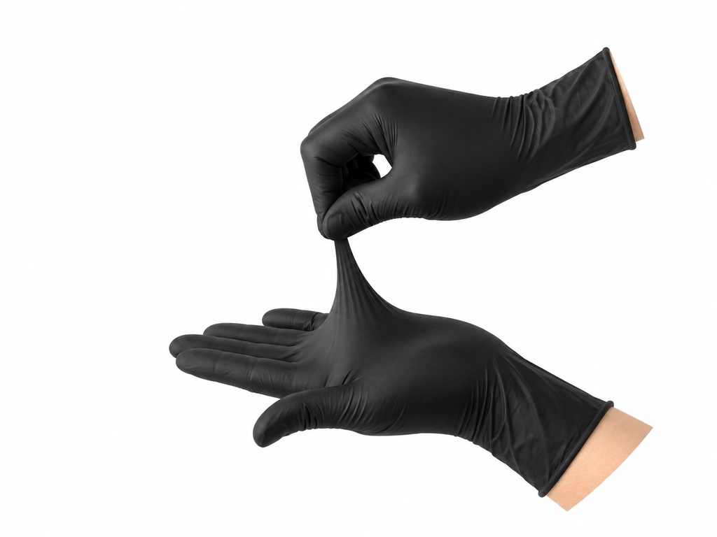 [00-3168] Gants d'hygiéne jetables - NITRIL M noir