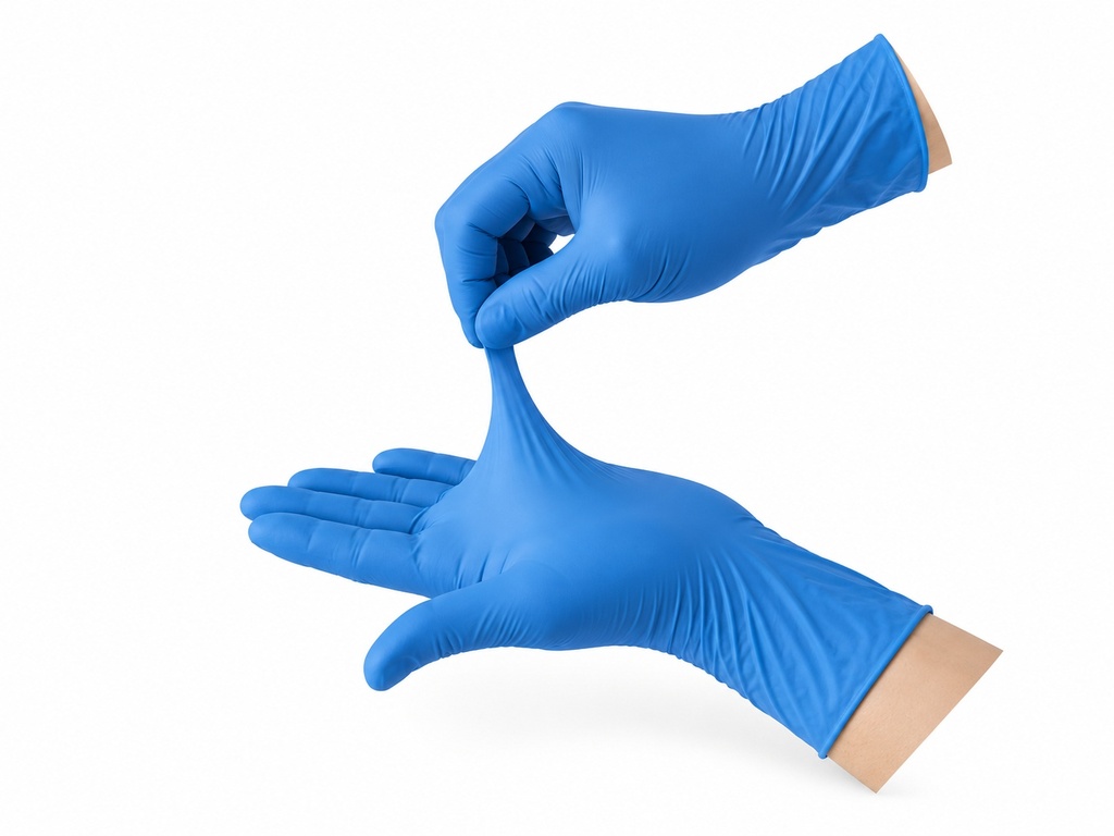[00-3171] Gants d'hygiéne jetables - NITRIL S bleu