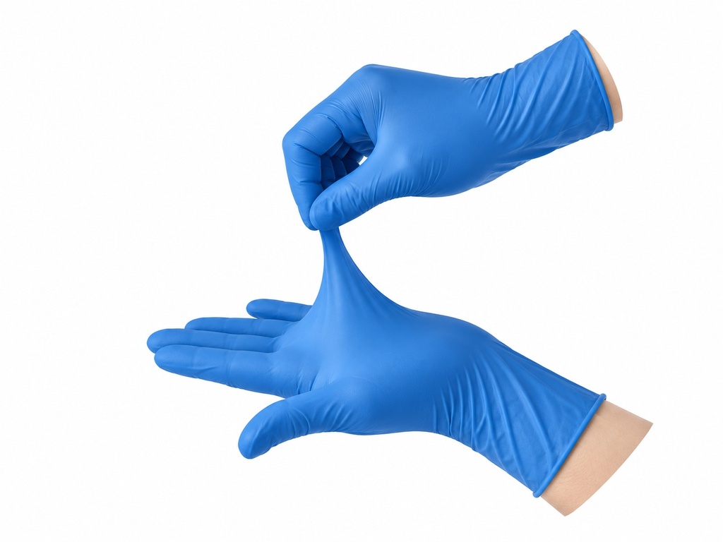[00-3172] Gants d'hygiéne jetables - NITRIL M bleu