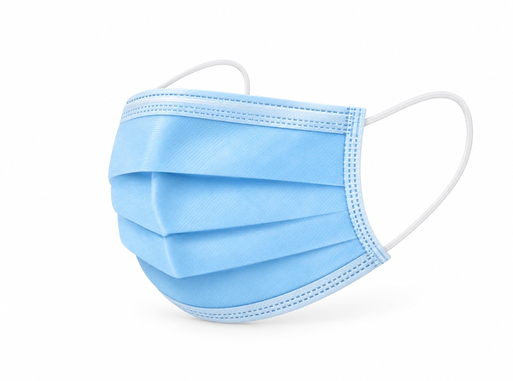 [00-3187] Masques jetables - Masque facial blue 3 plis jetable